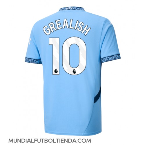 Camiseta Manchester City Jack Grealish #10 Primera Equipación Replica 2024-25 mangas cortas